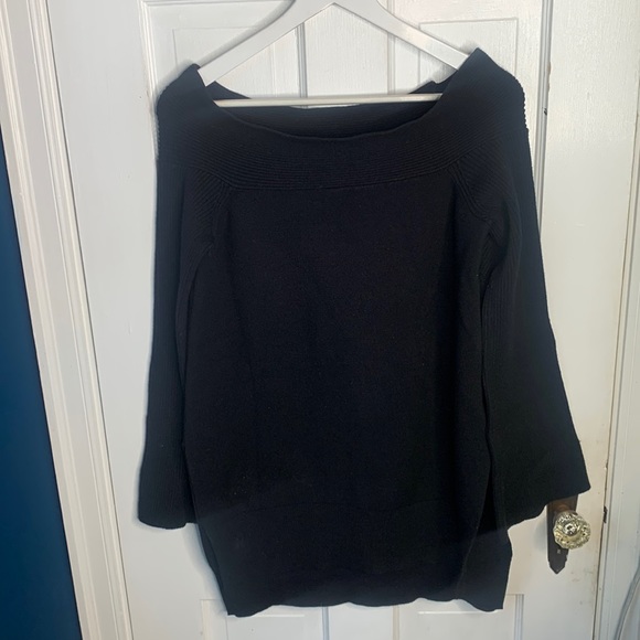 Anthropologie Black Elise Ribbed Sweater Cardigan Top W-148 Size Small - Picture 5 of 13